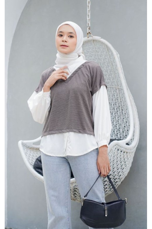 Aida Blouse Coffe